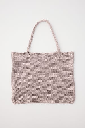 【SHEL'TTER SELECT】ラメ糸編みトートバッグ