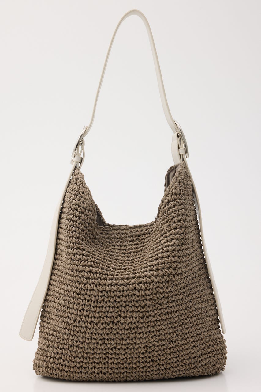 【SHEL'TTER SELECT】フリーハンドルクロッシュトートバッグ WHT FREE