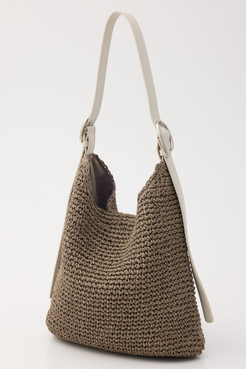 【SHEL'TTER SELECT】フリーハンドルクロッシュトートバッグ WHT FREE