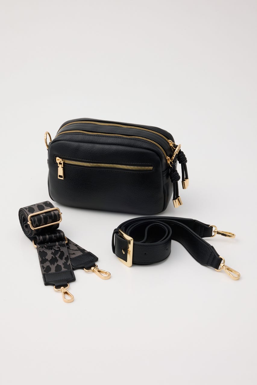 【SHEL'TTER SELECT】2ショルダー付ボックスバッグ BLK FREE