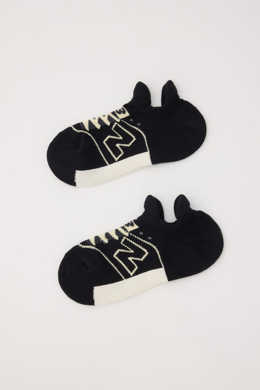 【NEW BALANCE】スニーカー柄パイルソックス BLK M