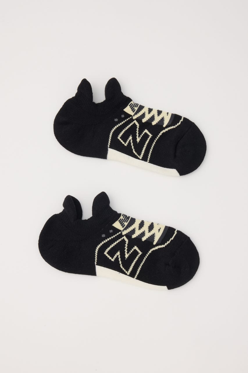 【NEW BALANCE】スニーカー柄パイルソックス BLK M