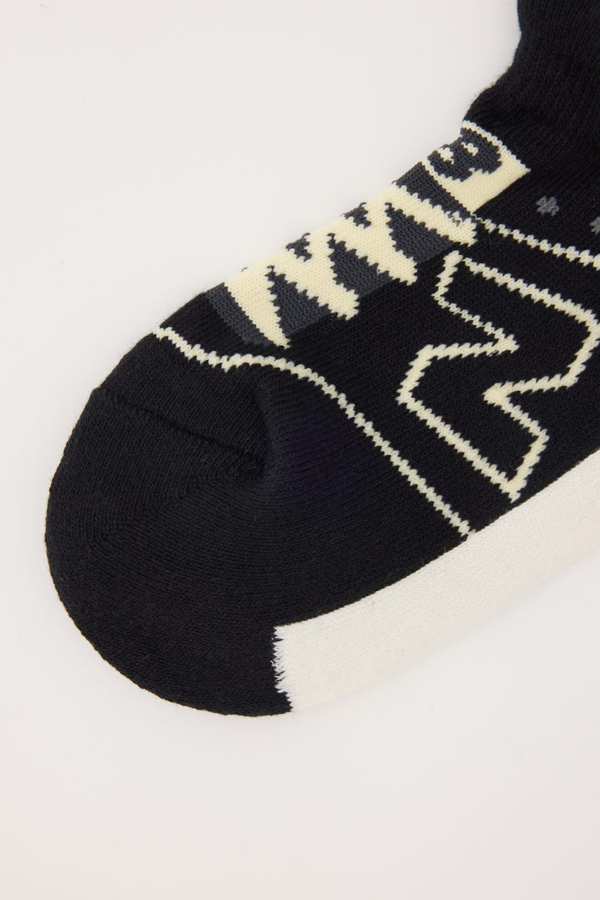 【NEW BALANCE】スニーカー柄パイルソックス BLK M