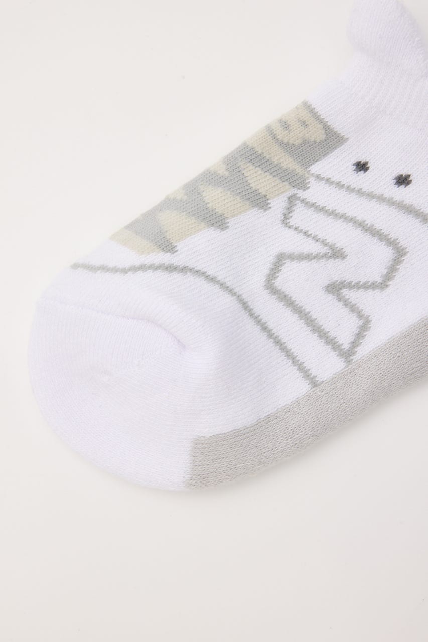 【NEW BALANCE】スニーカー柄パイルソックス WHT M