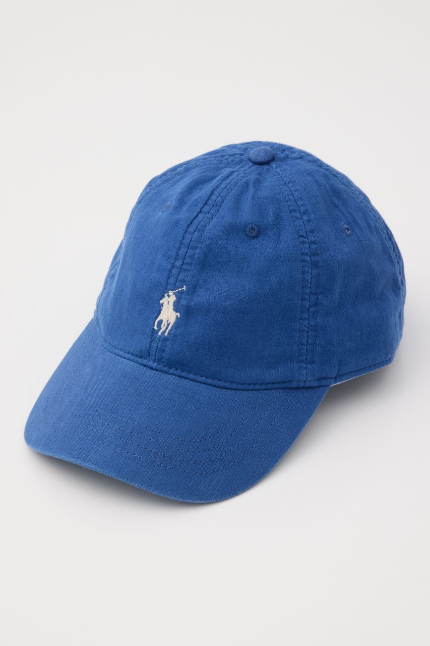 【POLO RALPH LAUREN】リネン ボール キャップ D/BLU FREE