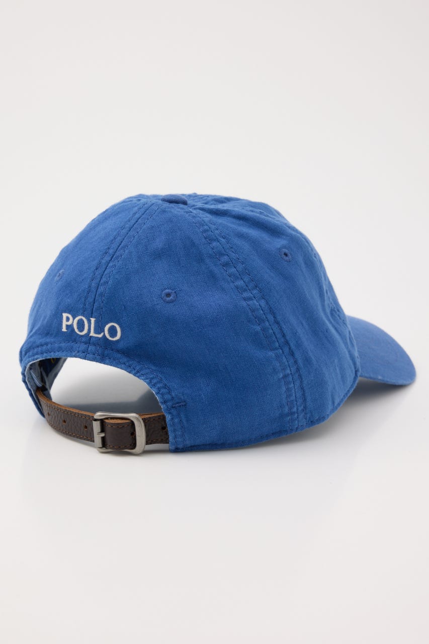 【POLO RALPH LAUREN】リネン ボール キャップ D/BLU FREE