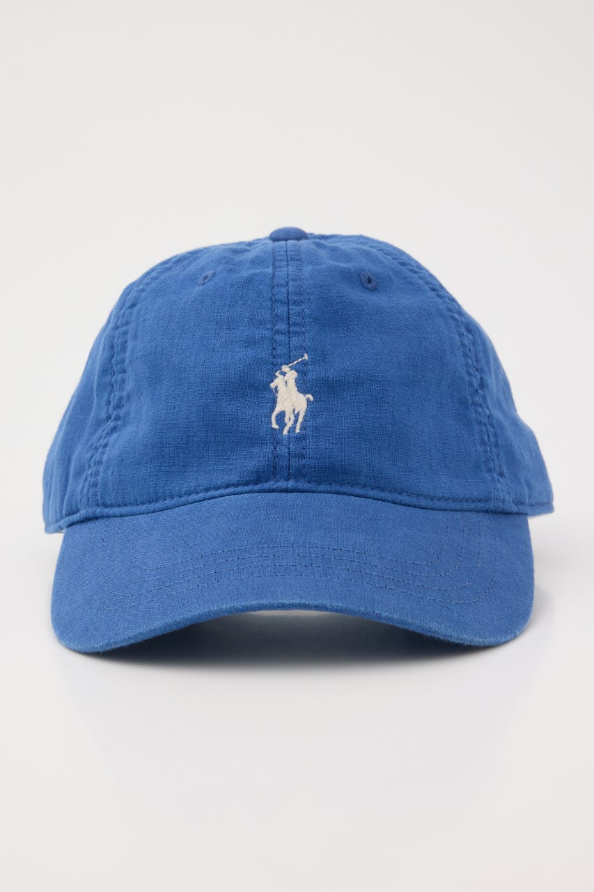 【POLO RALPH LAUREN】リネン ボール キャップ D/BLU FREE