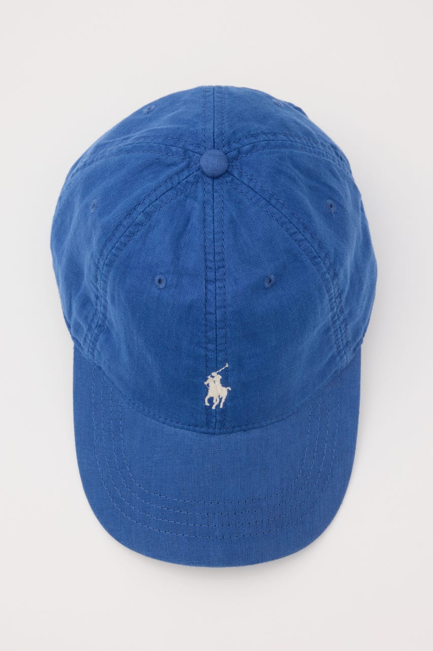 【POLO RALPH LAUREN】リネン ボール キャップ D/BLU FREE