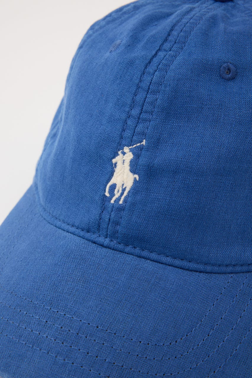 【POLO RALPH LAUREN】リネン ボール キャップ D/BLU FREE