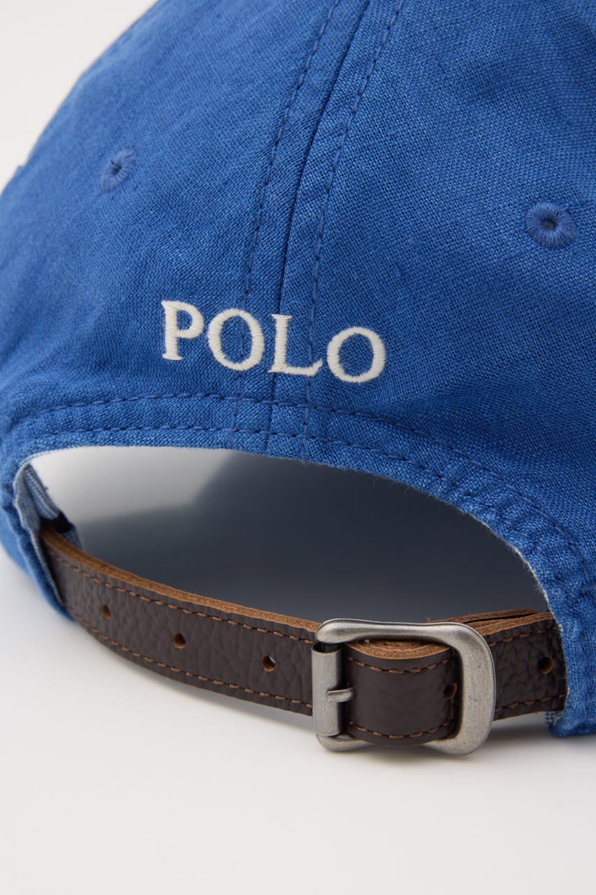 【POLO RALPH LAUREN】リネン ボール キャップ D/BLU FREE