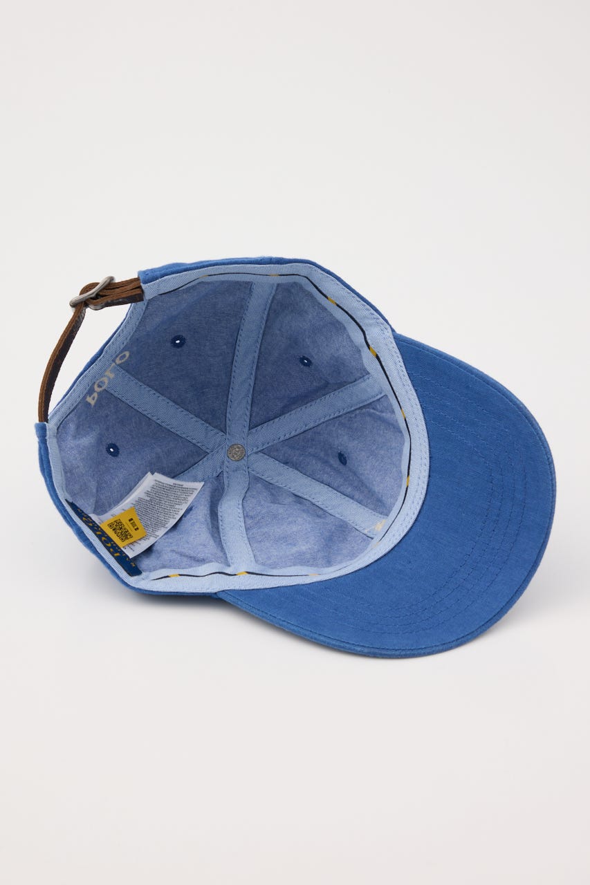 【POLO RALPH LAUREN】リネン ボール キャップ D/BLU FREE