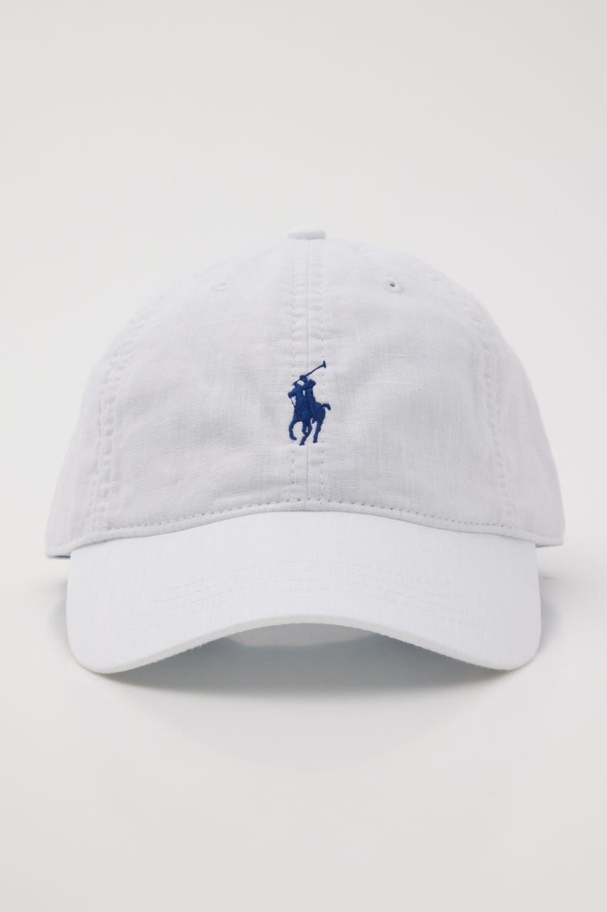 【POLO RALPH LAUREN】リネン ボール キャップ WHT FREE
