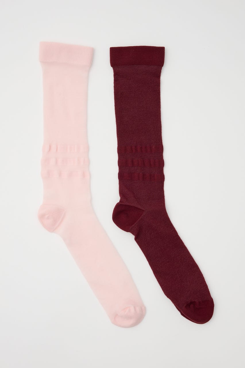 【adidas Originals】シアー ハイ クルーソックス 2足組 M/PNK M