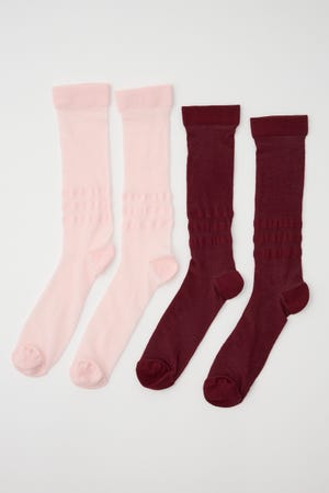 【adidas Originals】シアー ハイ クルーソックス 2足組