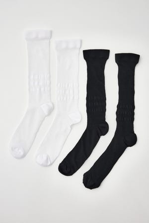 【adidas Originals】シアー ハイ クルーソックス 2足組