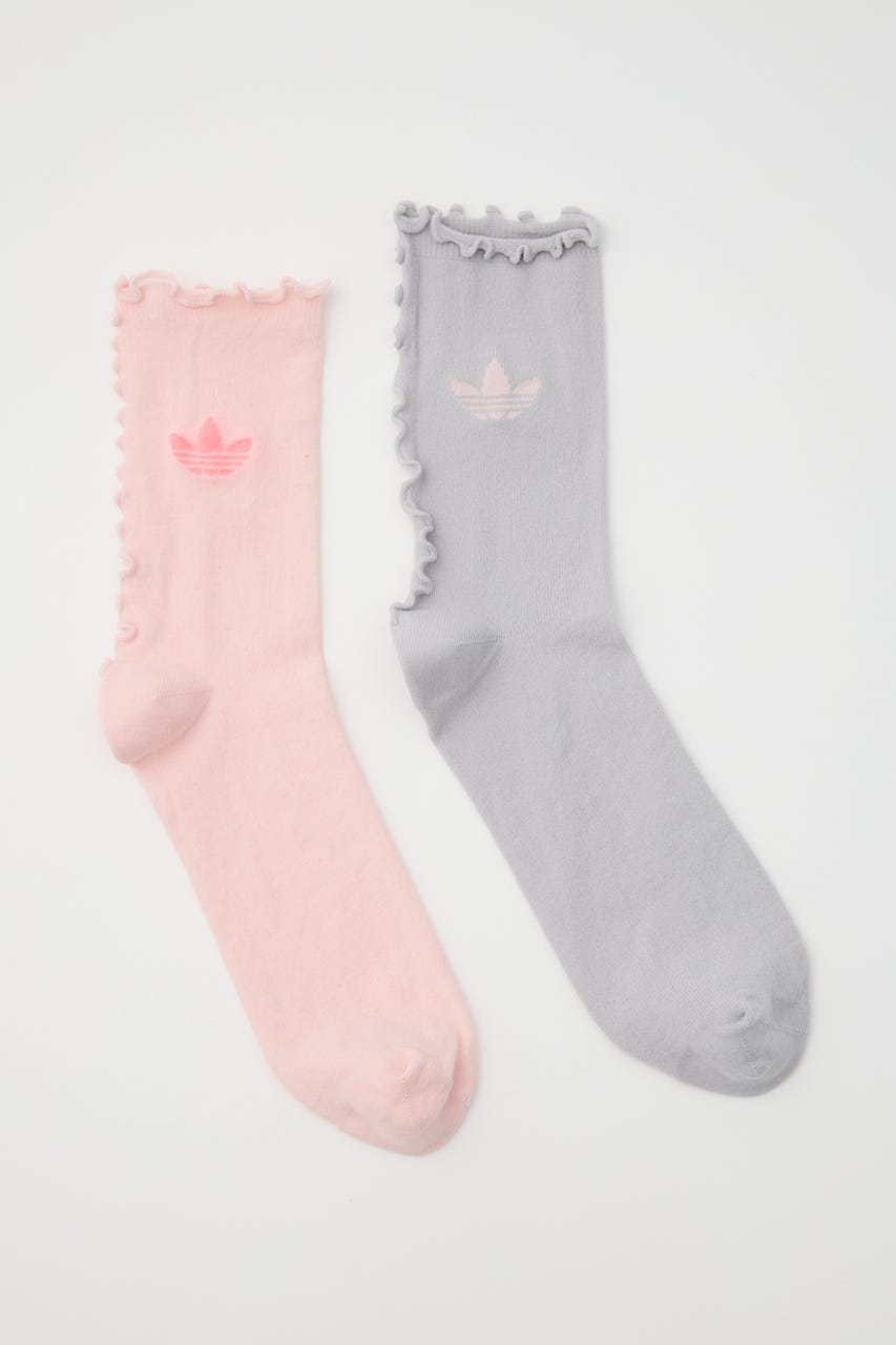 【adidas Originals】ラッフルソックス 2足組 M/PNK S