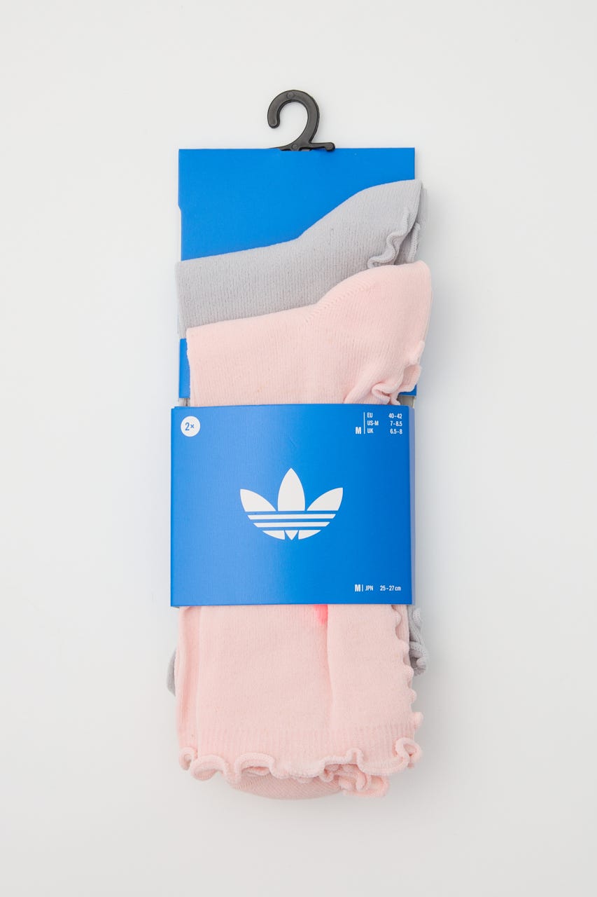 【adidas Originals】ラッフルソックス 2足組 M/PNK S