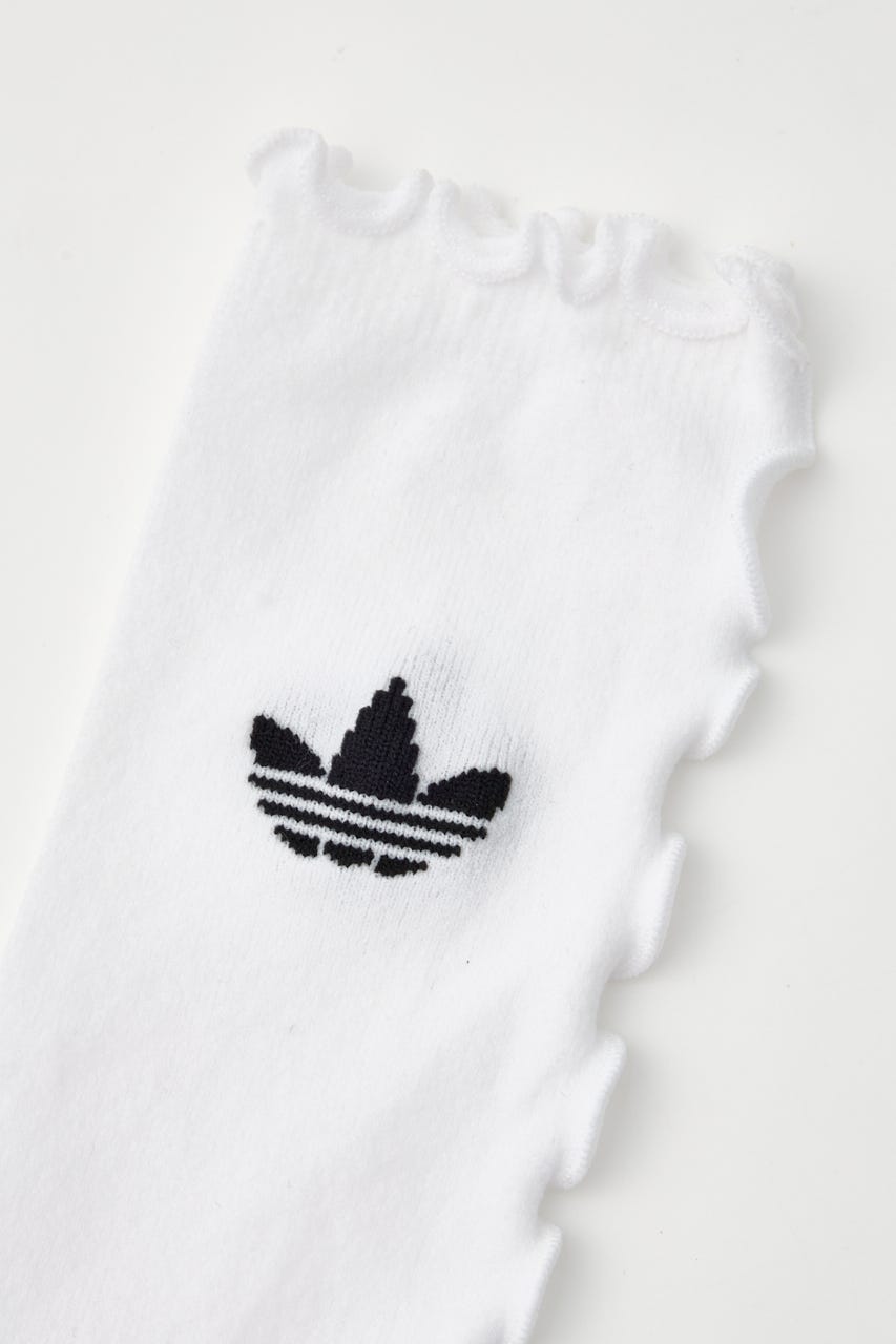 【adidas Originals】ラッフルソックス 2足組 M/WHT S
