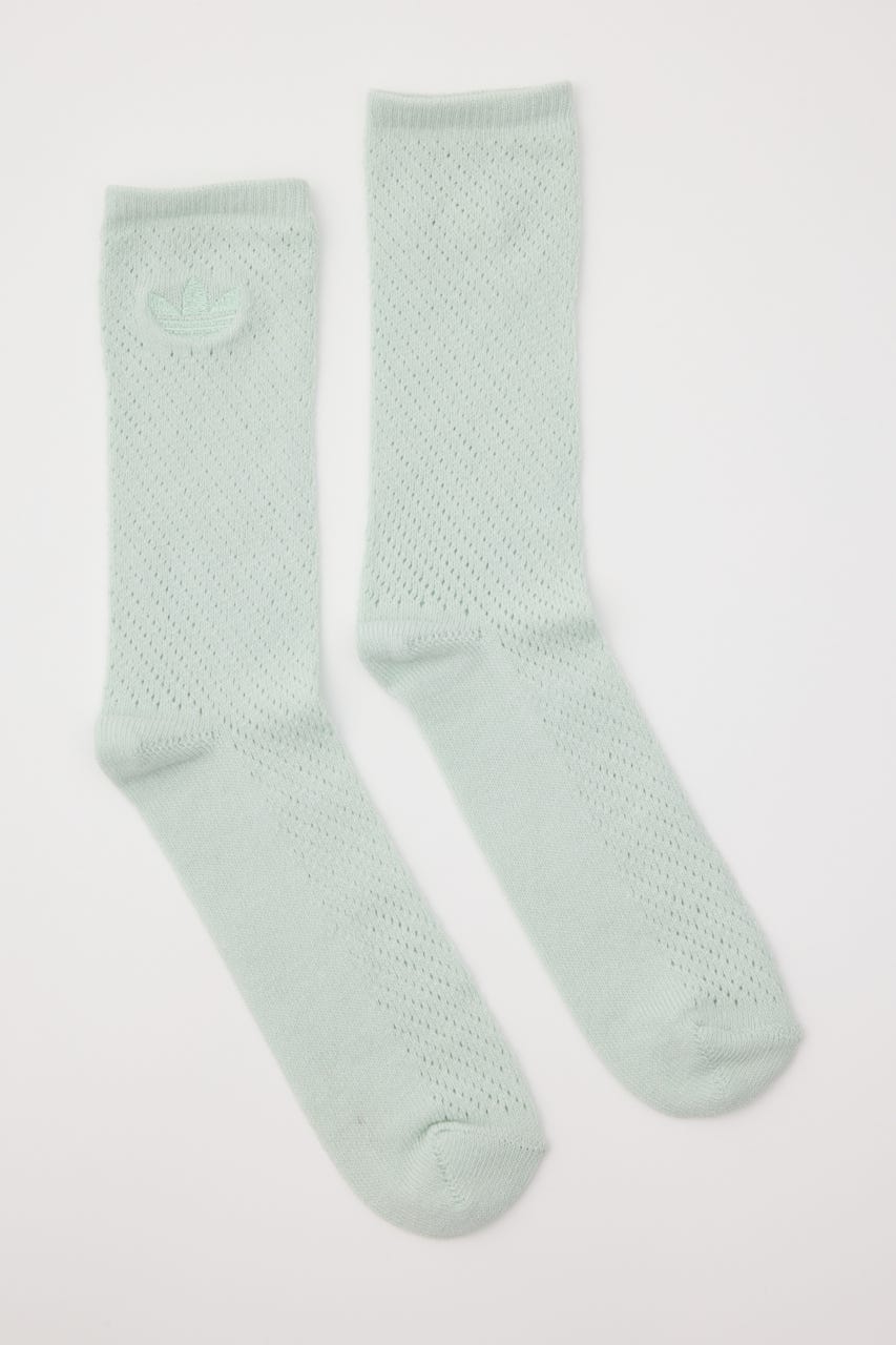 【adidas Originals】クロシェ クルーソックス 2足組 M/PNK M