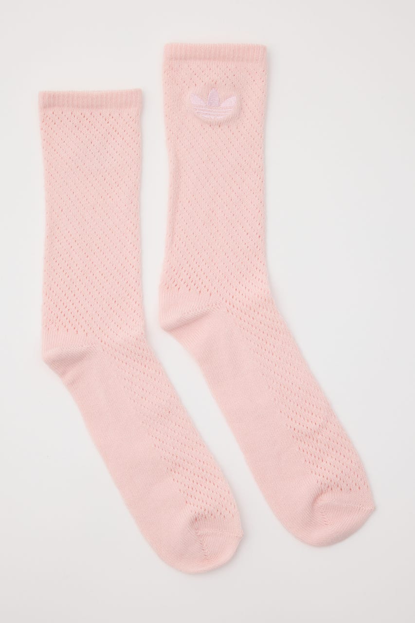 【adidas Originals】クロシェ クルーソックス 2足組 M/PNK M