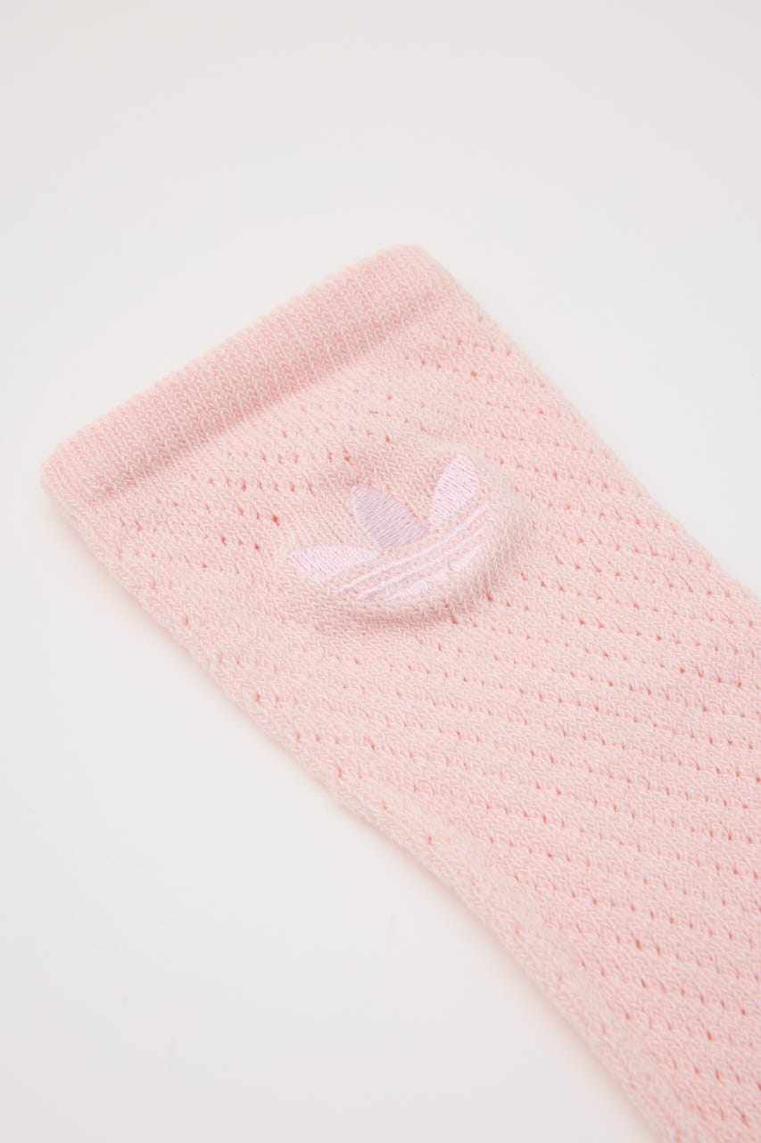 【adidas Originals】クロシェ クルーソックス 2足組 M/PNK M