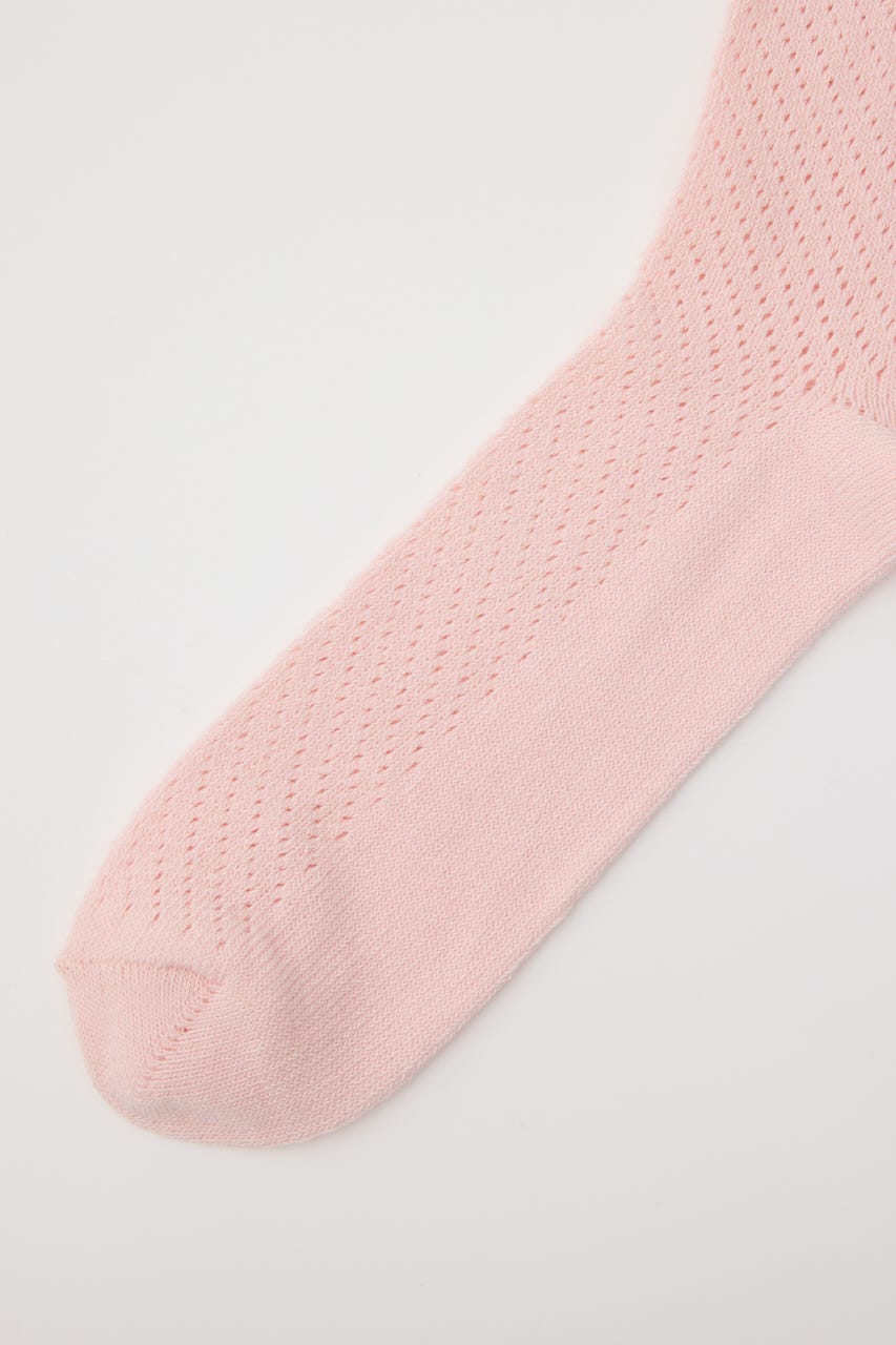 【adidas Originals】クロシェ クルーソックス 2足組 M/PNK M