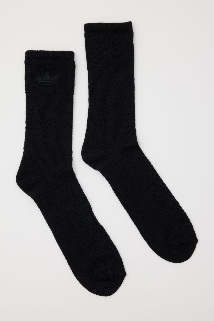 【adidas Originals】クロシェ クルーソックス 2足組 M/WHT M