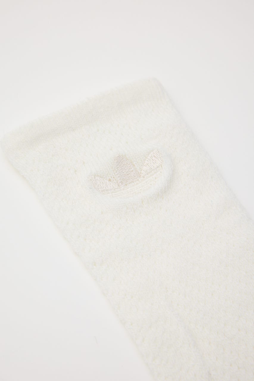 【adidas Originals】クロシェ クルーソックス 2足組 M/WHT M