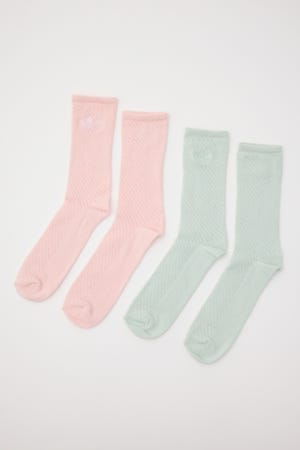 【adidas Originals】クロシェ クルーソックス 2足組