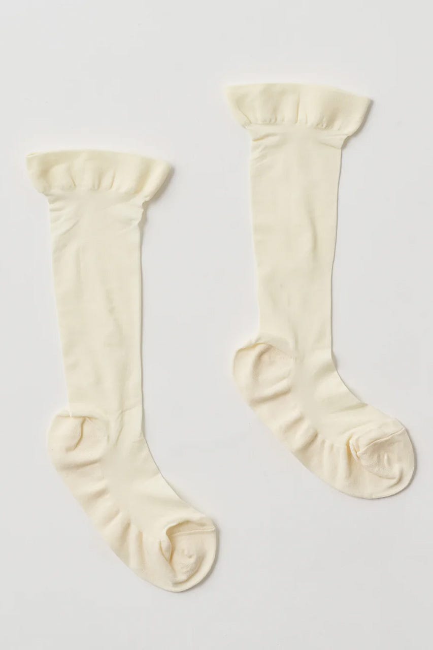 【YUQRI】Trimyソックス O/WHT FREE