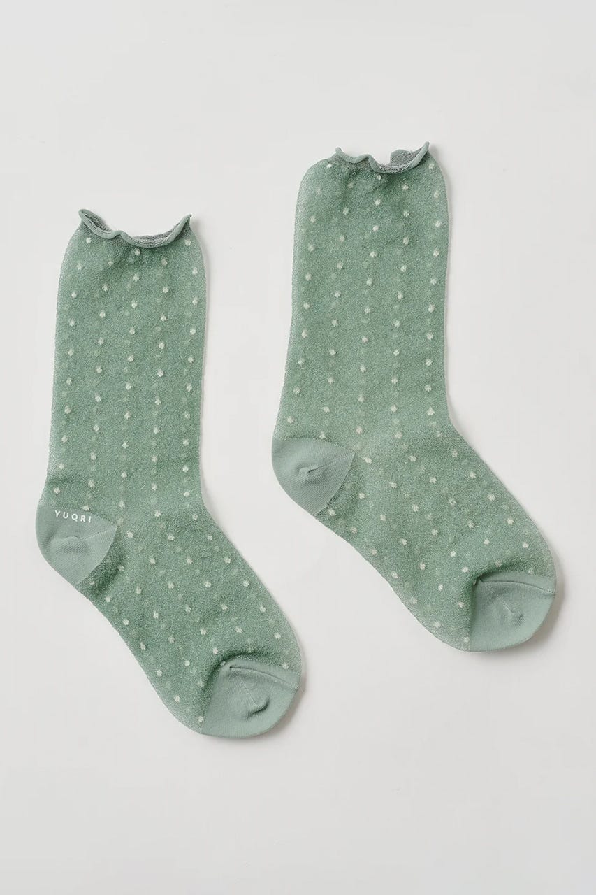 【YUQRI】DotVeilソックス GRY FREE