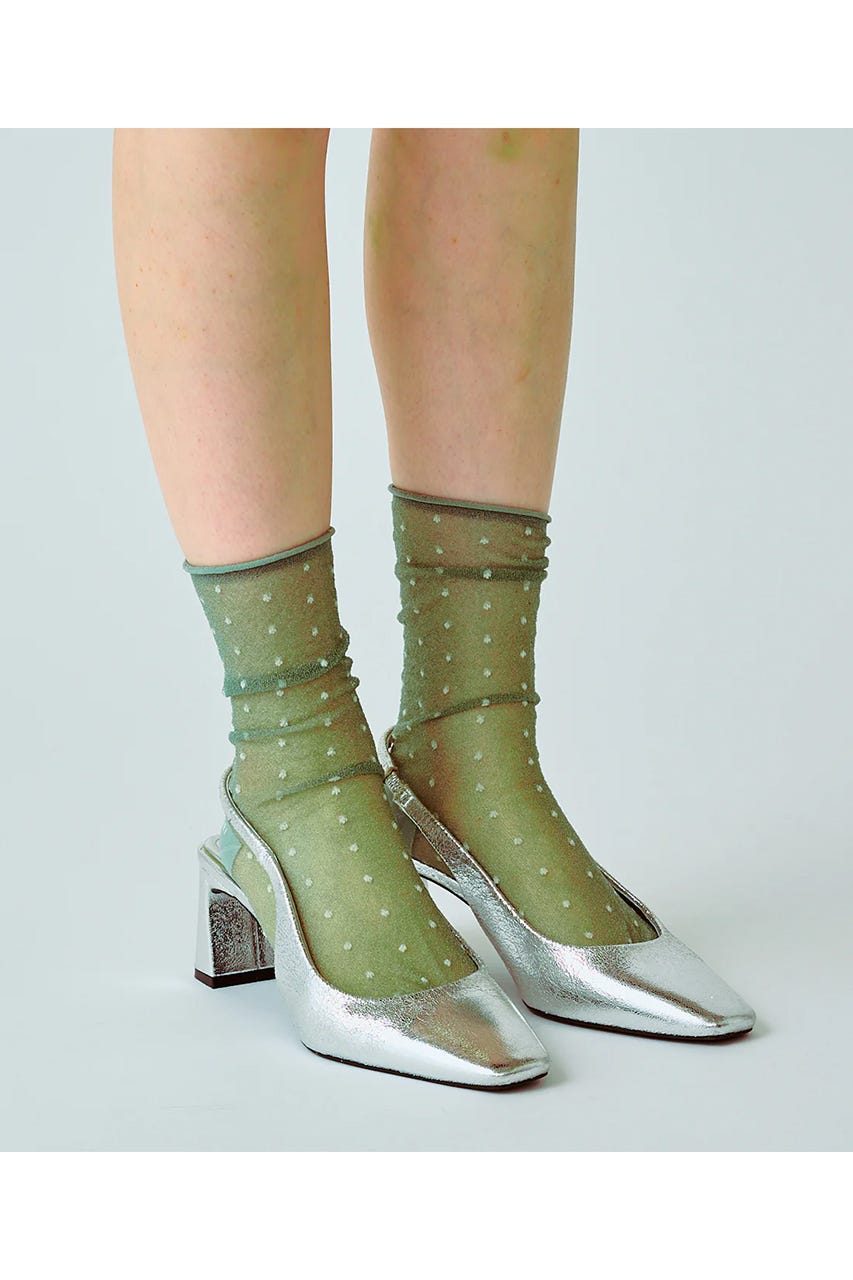 【YUQRI】DotVeilソックス GRY FREE
