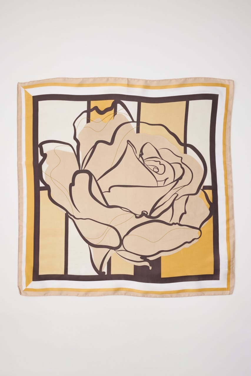 【SHEL'TTER SELECT】花柄スカーフ BEG FREE