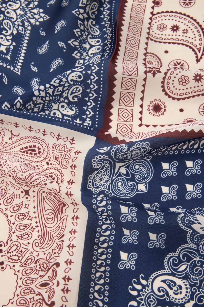 【SHEL'TTER SELECT】バンダナ柄スカーフ NVY FREE