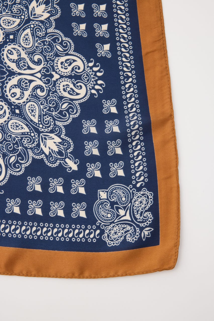 【SHEL'TTER SELECT】バンダナ柄スカーフ NVY FREE