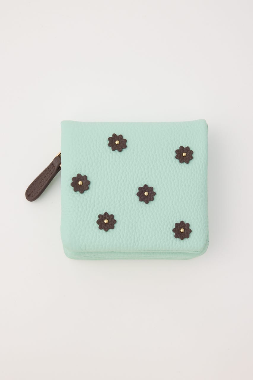 【HASHIBAMI】スモールフラワー ハーフウォレット MINT FREE
