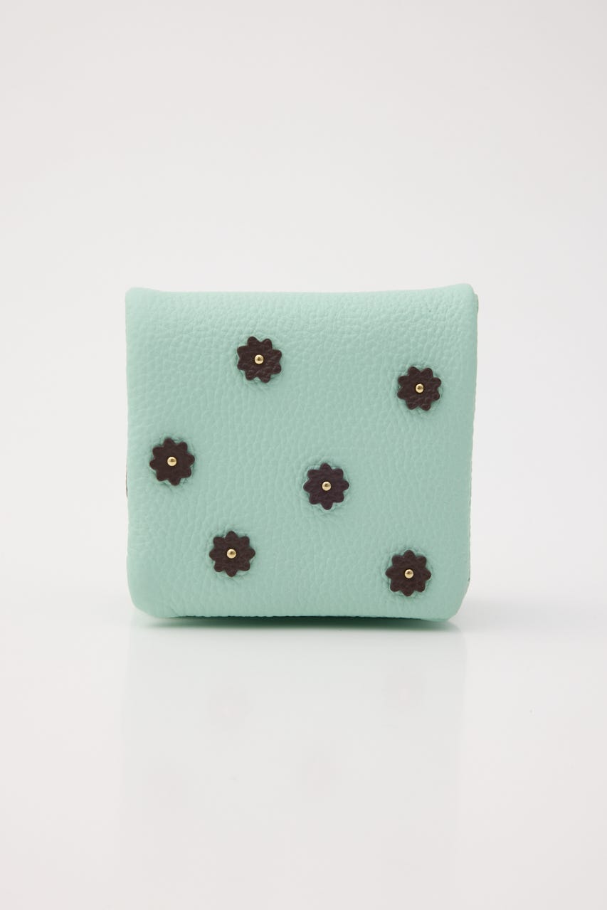 【HASHIBAMI】スモールフラワー ハーフウォレット MINT FREE
