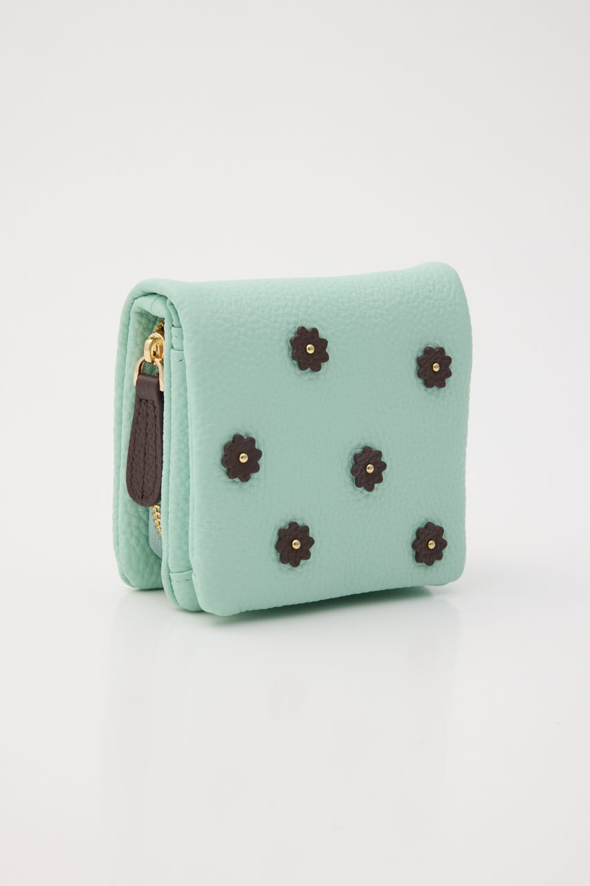 【HASHIBAMI】スモールフラワー ハーフウォレット MINT FREE