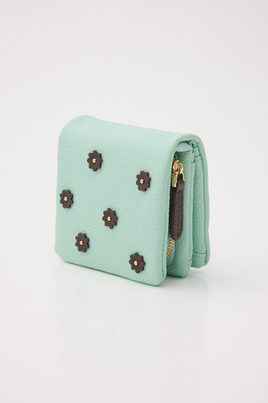 【HASHIBAMI】スモールフラワー ハーフウォレット MINT FREE