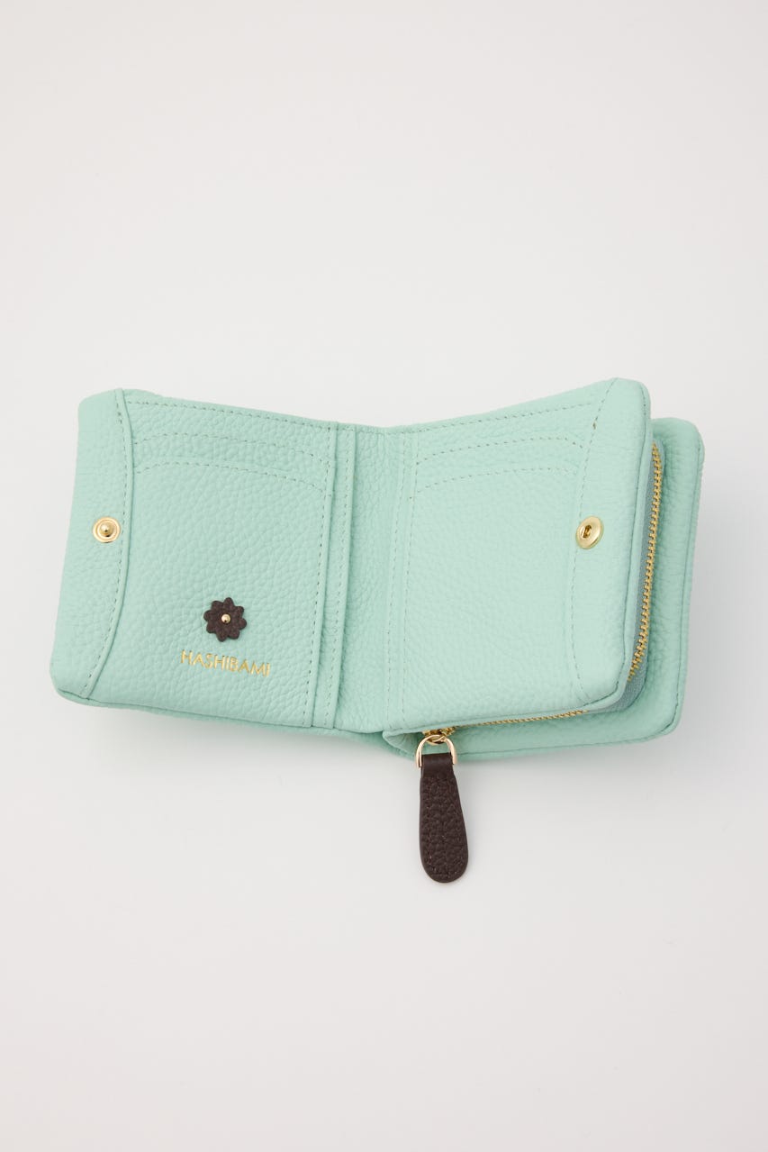 【HASHIBAMI】スモールフラワー ハーフウォレット MINT FREE