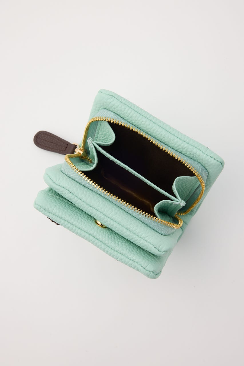 【HASHIBAMI】スモールフラワー ハーフウォレット MINT FREE