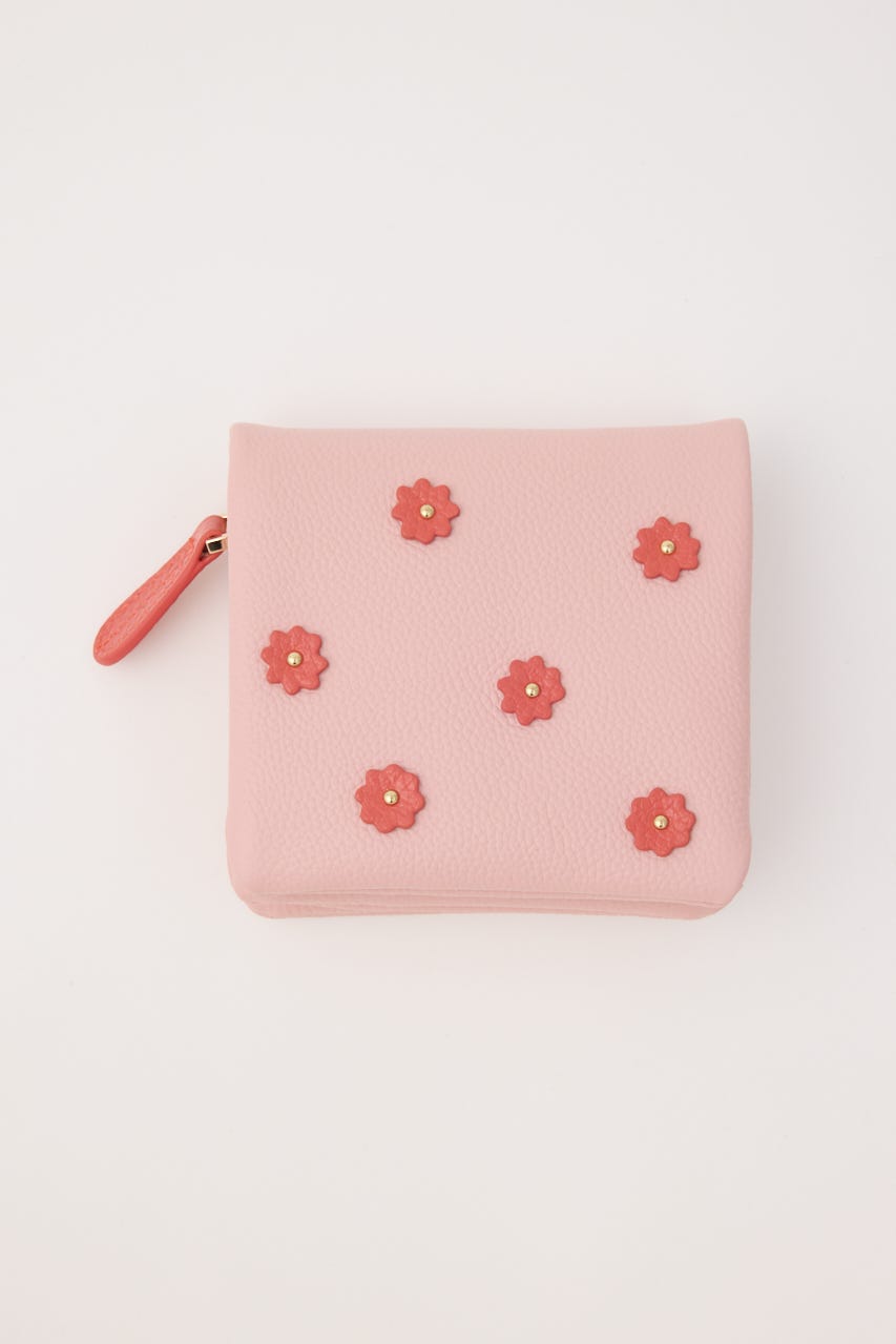 【HASHIBAMI】スモールフラワー ハーフウォレット PNK FREE