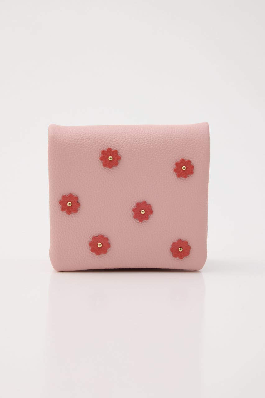 【HASHIBAMI】スモールフラワー ハーフウォレット PNK FREE