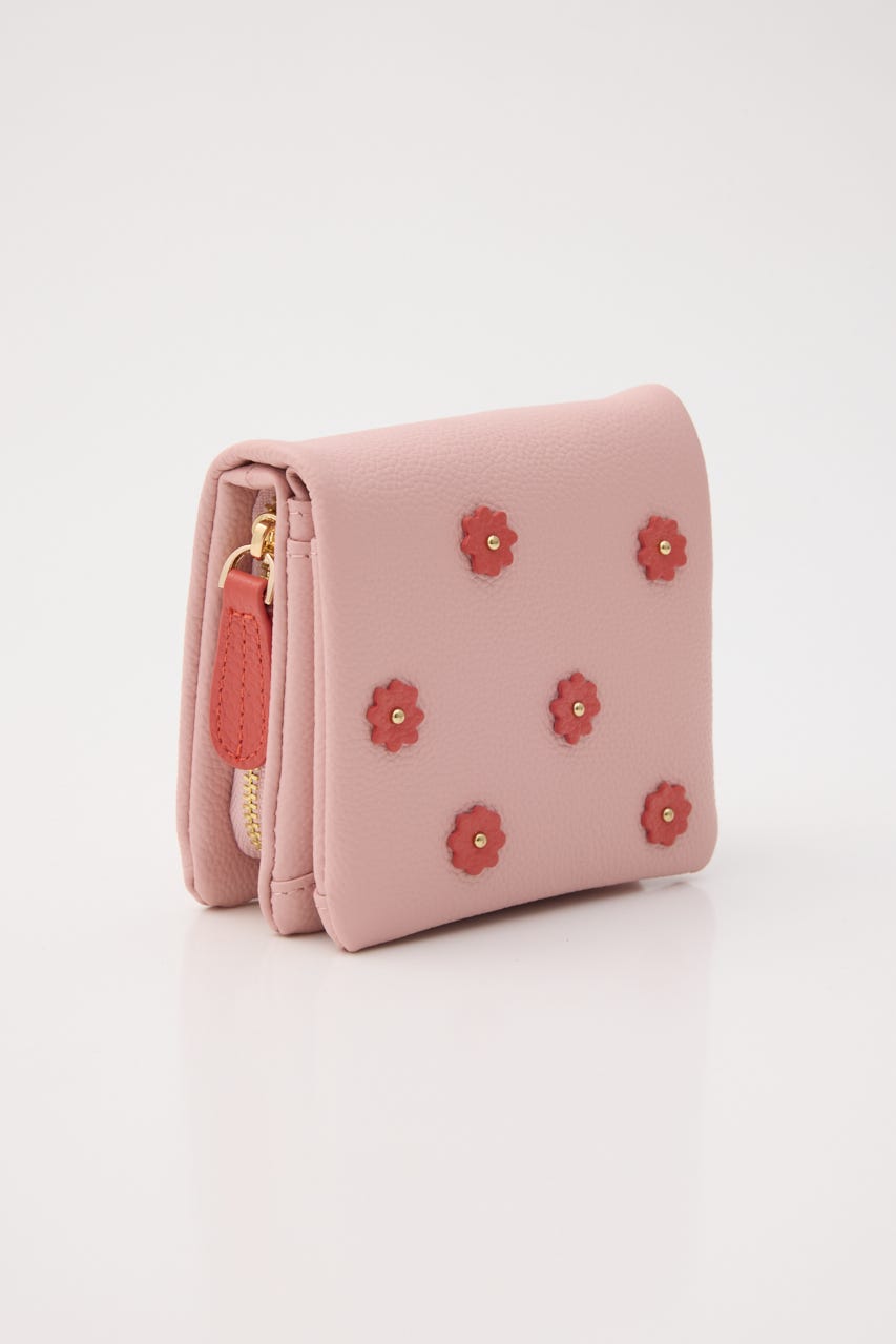 【HASHIBAMI】スモールフラワー ハーフウォレット PNK FREE