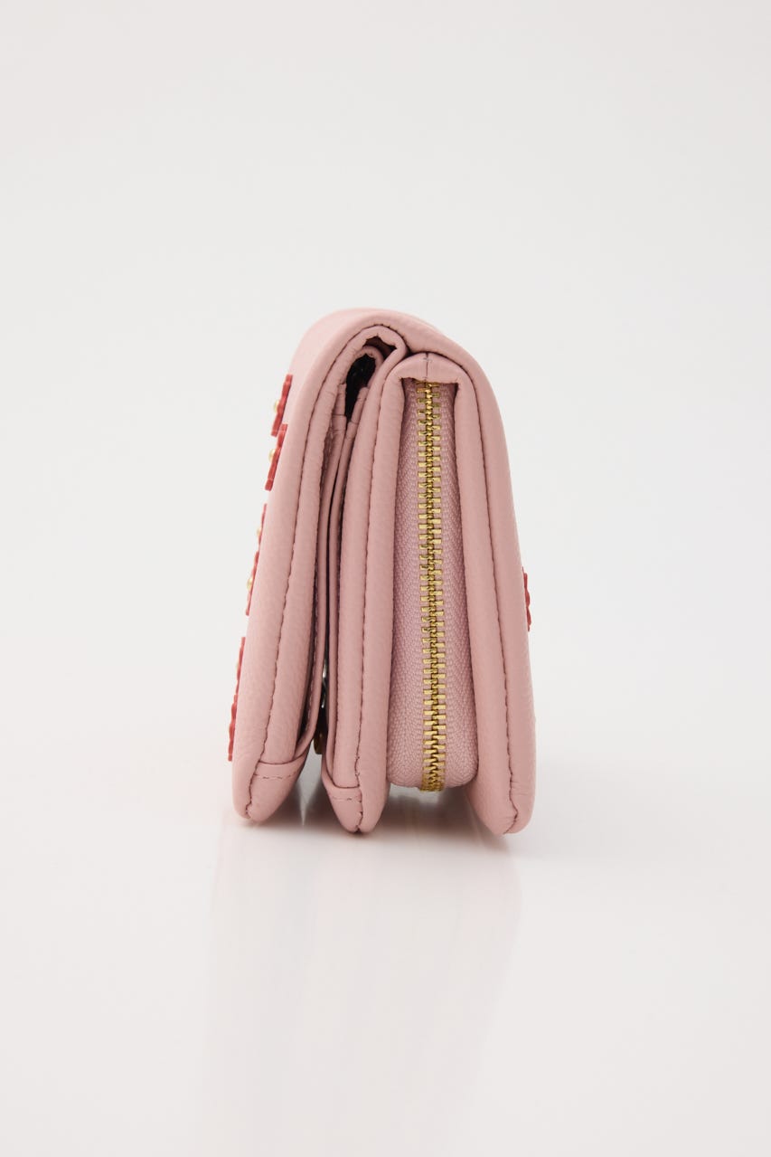 【HASHIBAMI】スモールフラワー ハーフウォレット PNK FREE