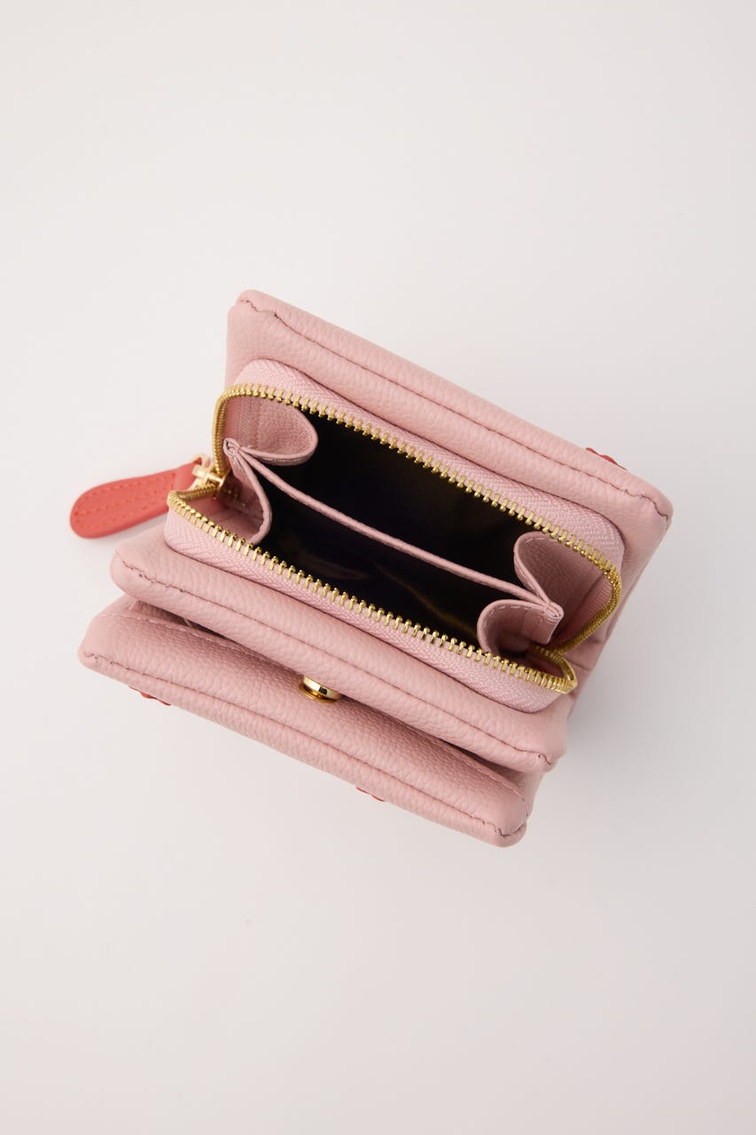 【HASHIBAMI】スモールフラワー ハーフウォレット PNK FREE