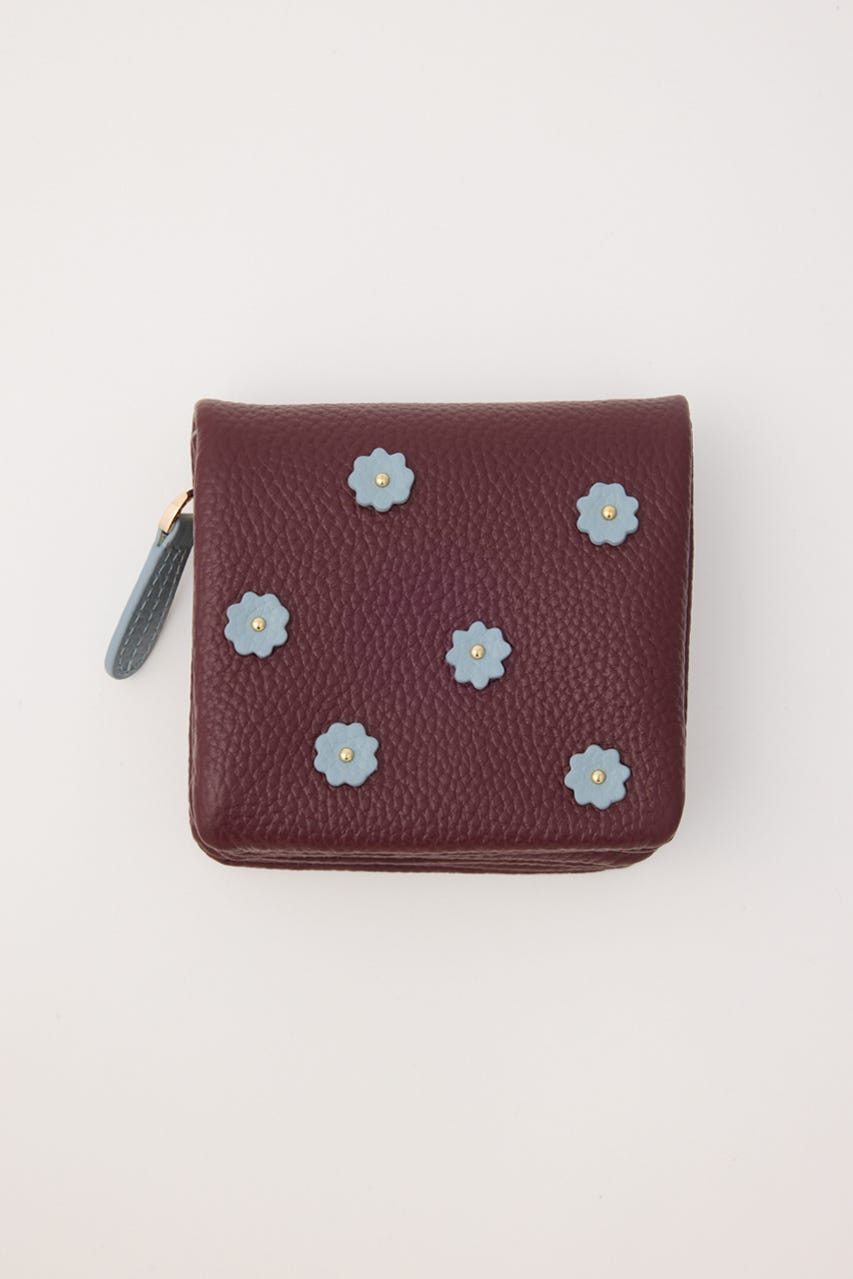 【HASHIBAMI】スモールフラワー ハーフウォレット PUR FREE