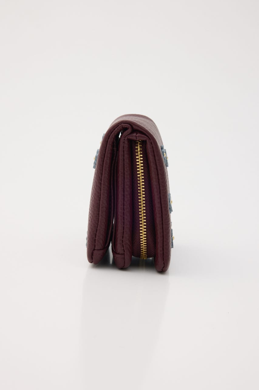 【HASHIBAMI】スモールフラワー ハーフウォレット PUR FREE