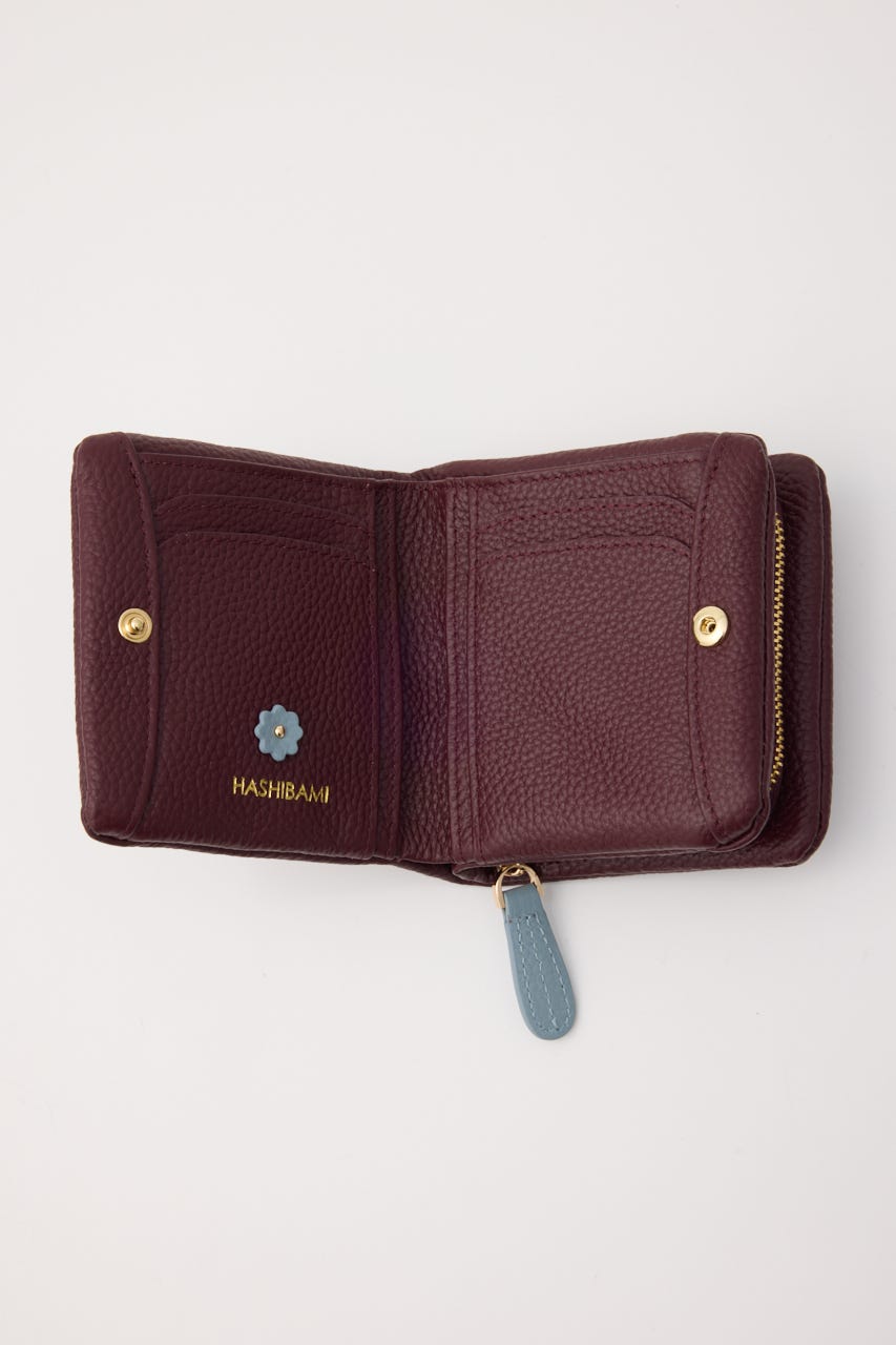 【HASHIBAMI】スモールフラワー ハーフウォレット PUR FREE