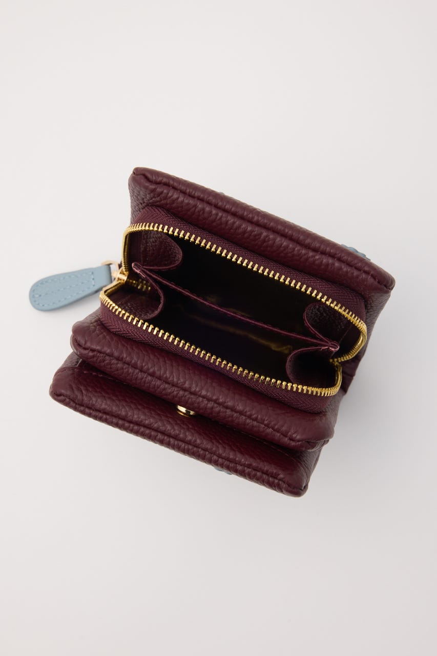 【HASHIBAMI】スモールフラワー ハーフウォレット PUR FREE